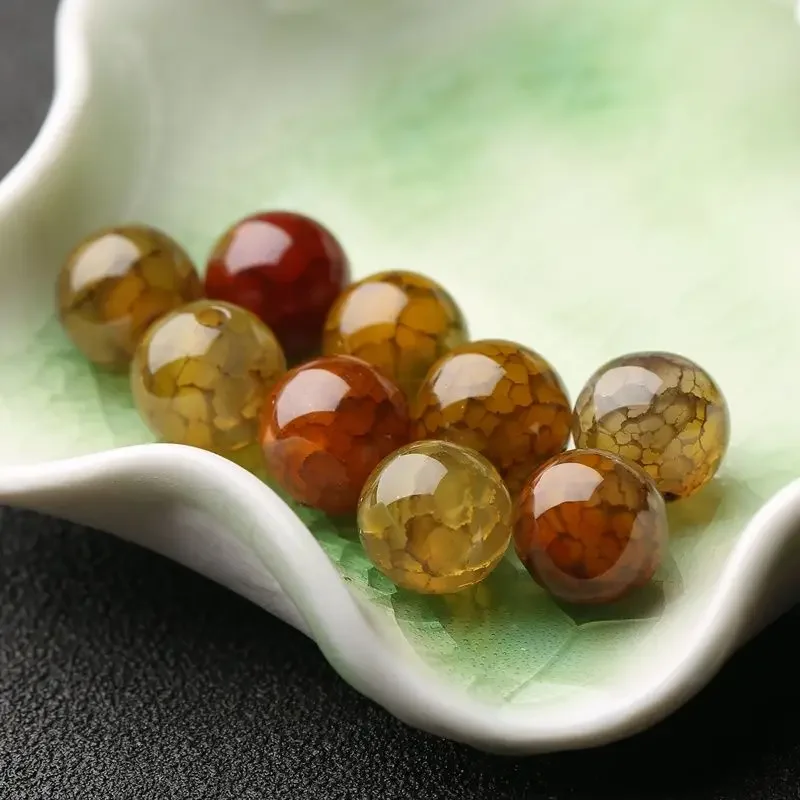 

Dragon patterned agate scattered beads