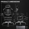 Gaming Chair, Computer Chair with Footrest and Lumbar Support, Height Adjustable Game Chair with 360°-Swivel Seat and Headrest 2