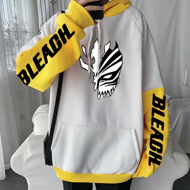 ipzHeJ 2022 Hot Anime Bleach Kurosaki Ichigo Hoodie Pullovers Tops Long  Sleeves Casual Hip Hop Man Woman Streetwear size XXS to 4XL 