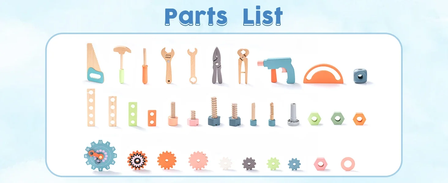 Contenu complet de l&rsquo;ensemble banc &agrave; outils Robotime Robud