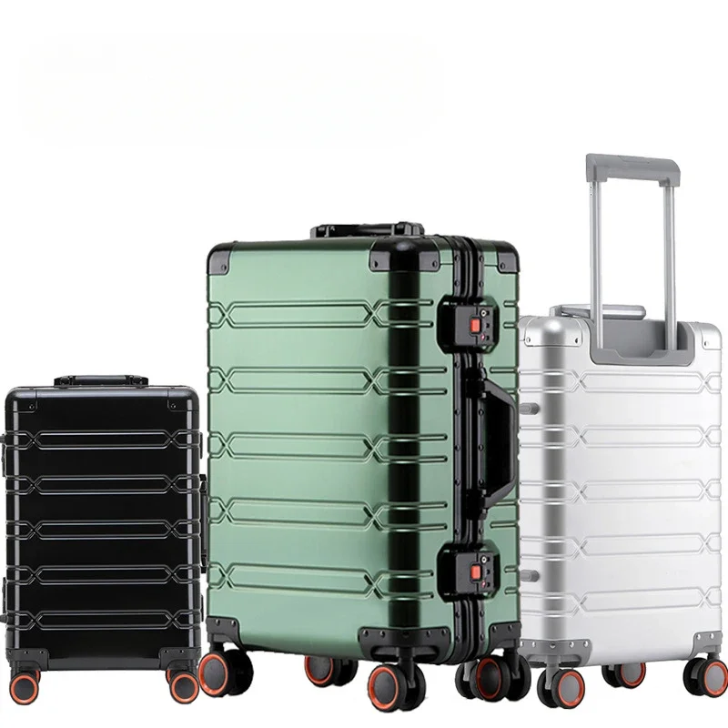 Aluminum-magnesium alloy Travel Suitcase 20‘’Carry-On Cabin Suitcase Rolling Luggage 24/29 inch travelTrolley Luggage - Image 2