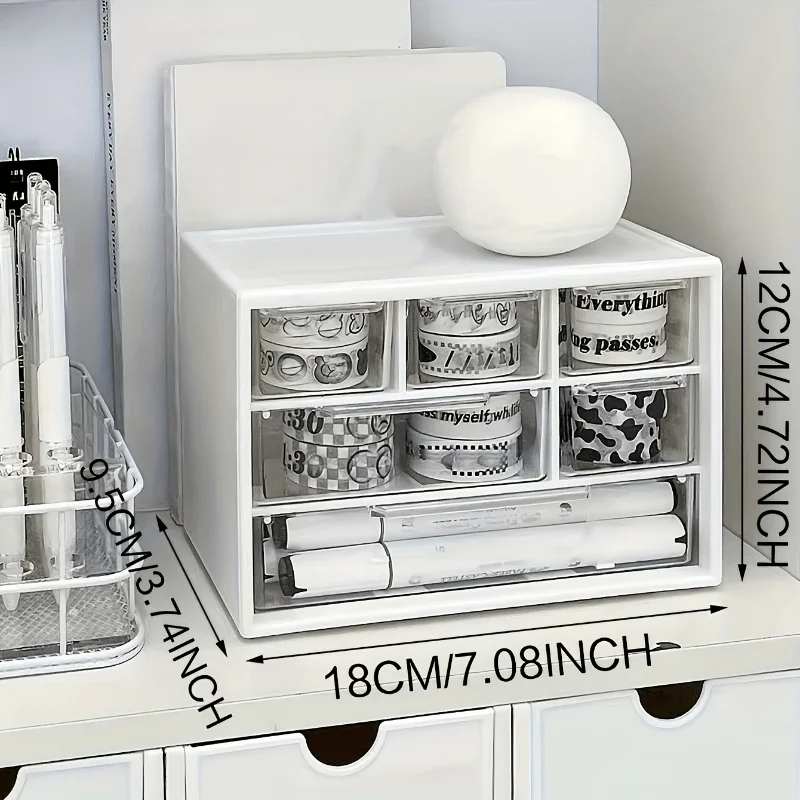 Dustproof Clear Plastic Desktop Mini Storage Box with Drawer – Transparent Organizer for Hair Clips, Jewelry, Keys Small Tools 3