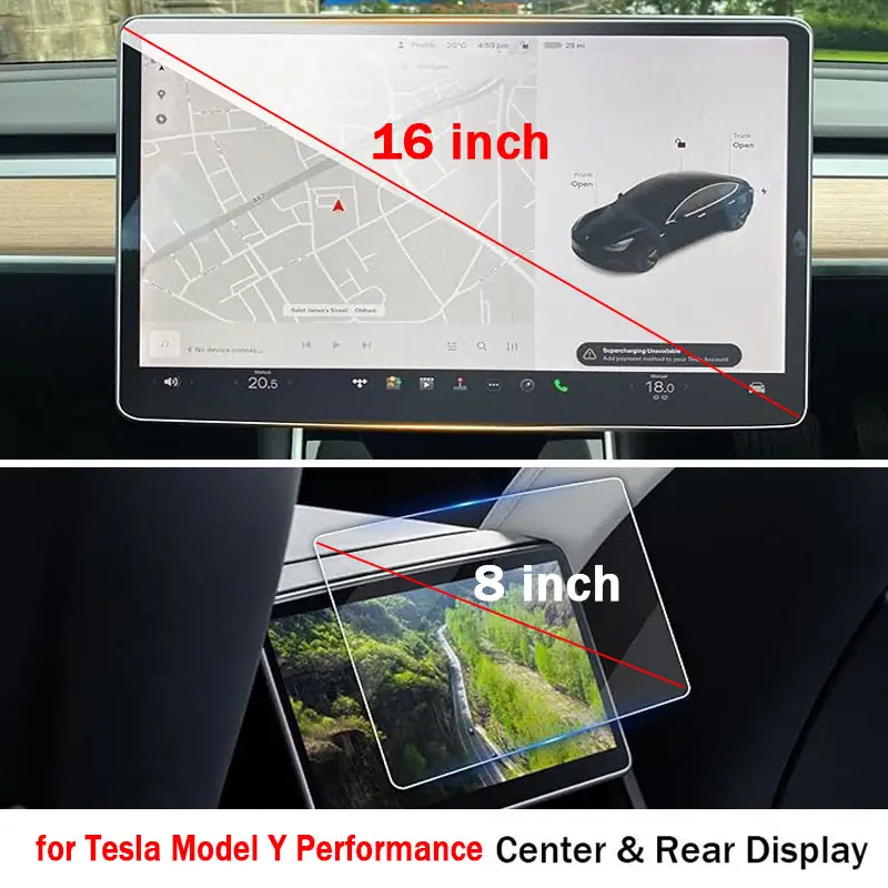 Tempered Glass Film Protector for Tesla Model 3 Highland Model Y Juniper Model Y Performance Rear Center Control Screen - Image 11