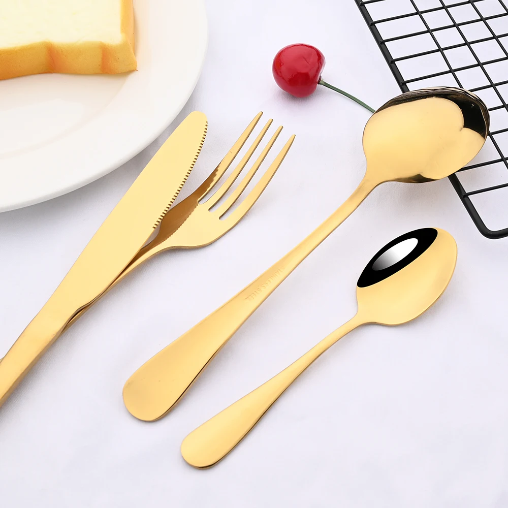 Rainbow Tableware Set Stainless Steel 24pcs Dinnerware Knife Fork Coffee Spoon Cutlery Set Western Dinner Flatware Gift Box cutlery set western style cutlery set stainless steel cutlery set