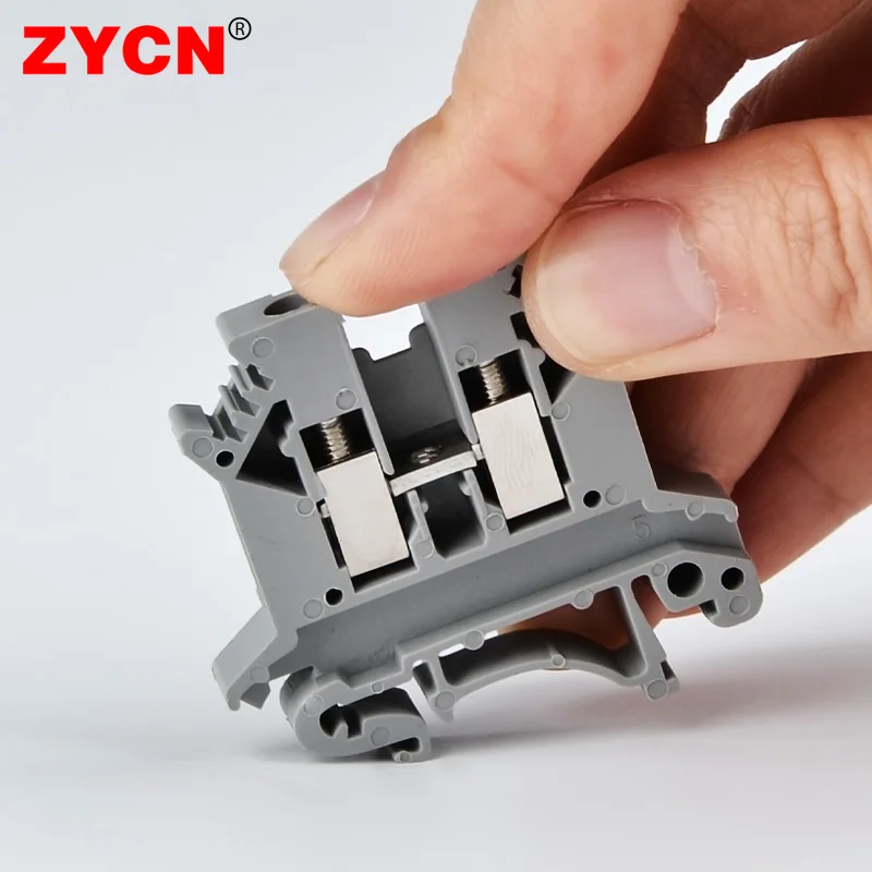 Din Rail Terminal Block 10Pcs UK-2.5B Wire Electrical Conductor Universal Connector Screw Connection Strip 2.5mm&sup2; wire connectors din rail terminal block