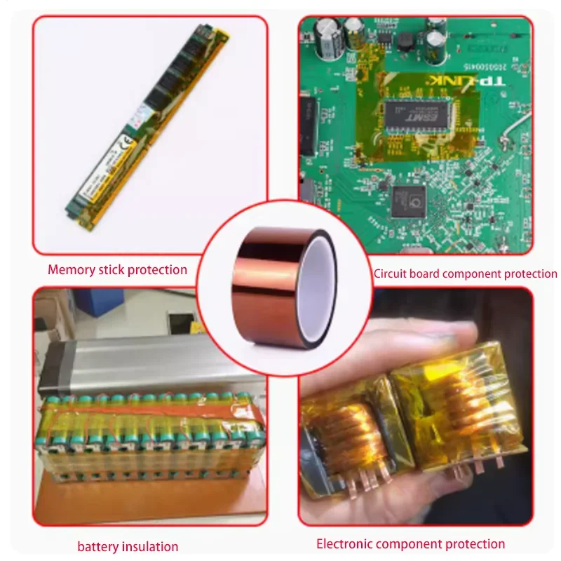 280&deg; High Temperature Heat BGA Pi Tape Thermal Insulation Tape Polyimide Adhesive Insulating 3D Printing Board Protection