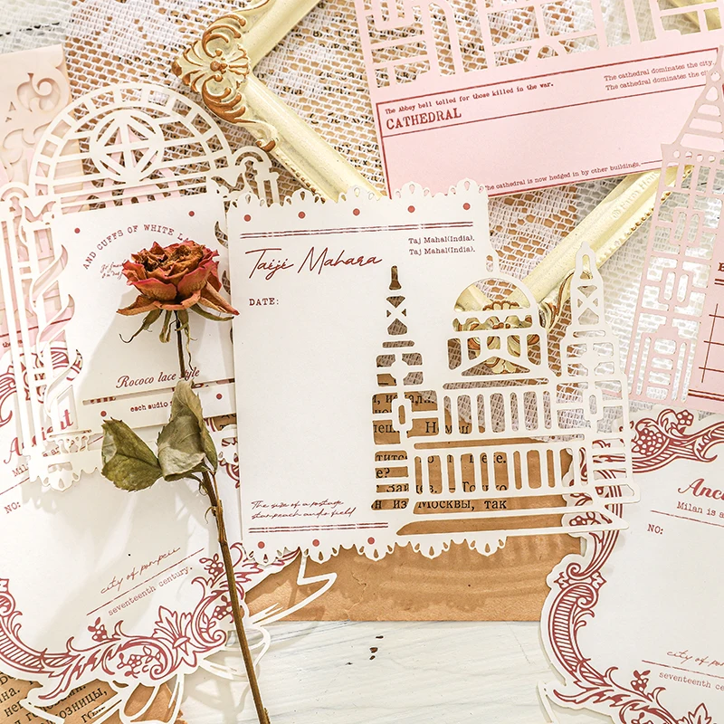 Journal GO 10pcs/lot Cut out Material Paper Travel around the World Junk Journal Scrapbooking Cards Retro Paper for Gift Card 3