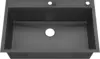 33"" X 22"" X 9"" Drop In Single Bowl Kitchen Sink With 18 Gauge 304 Stainless Steel Black Finish Ht3322S-9-B (Sink Only) 6