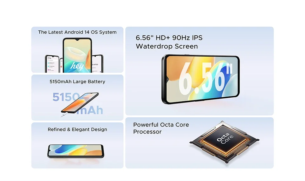 DOOGEE N55 Android 14 Smartphone 6.56 « HD S863546e0a3b543b0bb7c351c45d7ee5bi