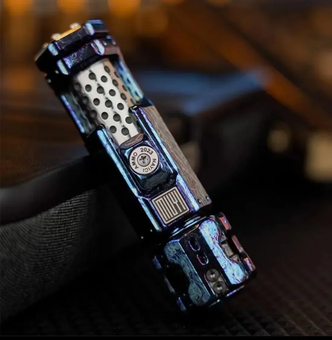 Muyi edcガンボルトプッシュエッグスライダーフィジェット、チタン合金