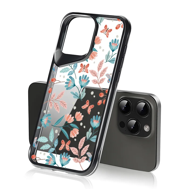 Per Iphone 15 Pro Max Custodia Luxury Hybrid Rugged Silicone Bumper Clear Back Custodia Antiurto Per Fiori Per Iphone 13 14 Pro Max