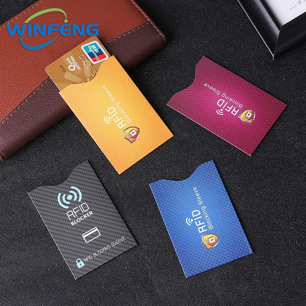 5Pcs Anti-Scan Karte Ärmeln Kredit NFC RFID Karte Schutz Anti-magnetische Aluminium Folie RFID Blocking Bank karte Halter – Detail 7