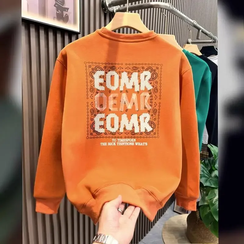 thumbnail image 1 of Camiseta de capa base para hombre, sudaderas de manga larga, ropa de poliéster estampada Y2k, jerseys coreanos para hombre, venta de lujo, citas emo, XXL, 1 of 4