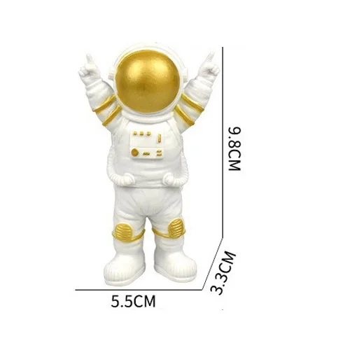 1pc Resin Astronaut Figure Statue Figurine Spaceman Sculpture Educational Toys Desktop Home Decoration Astronaut Model Kids Gift 11
