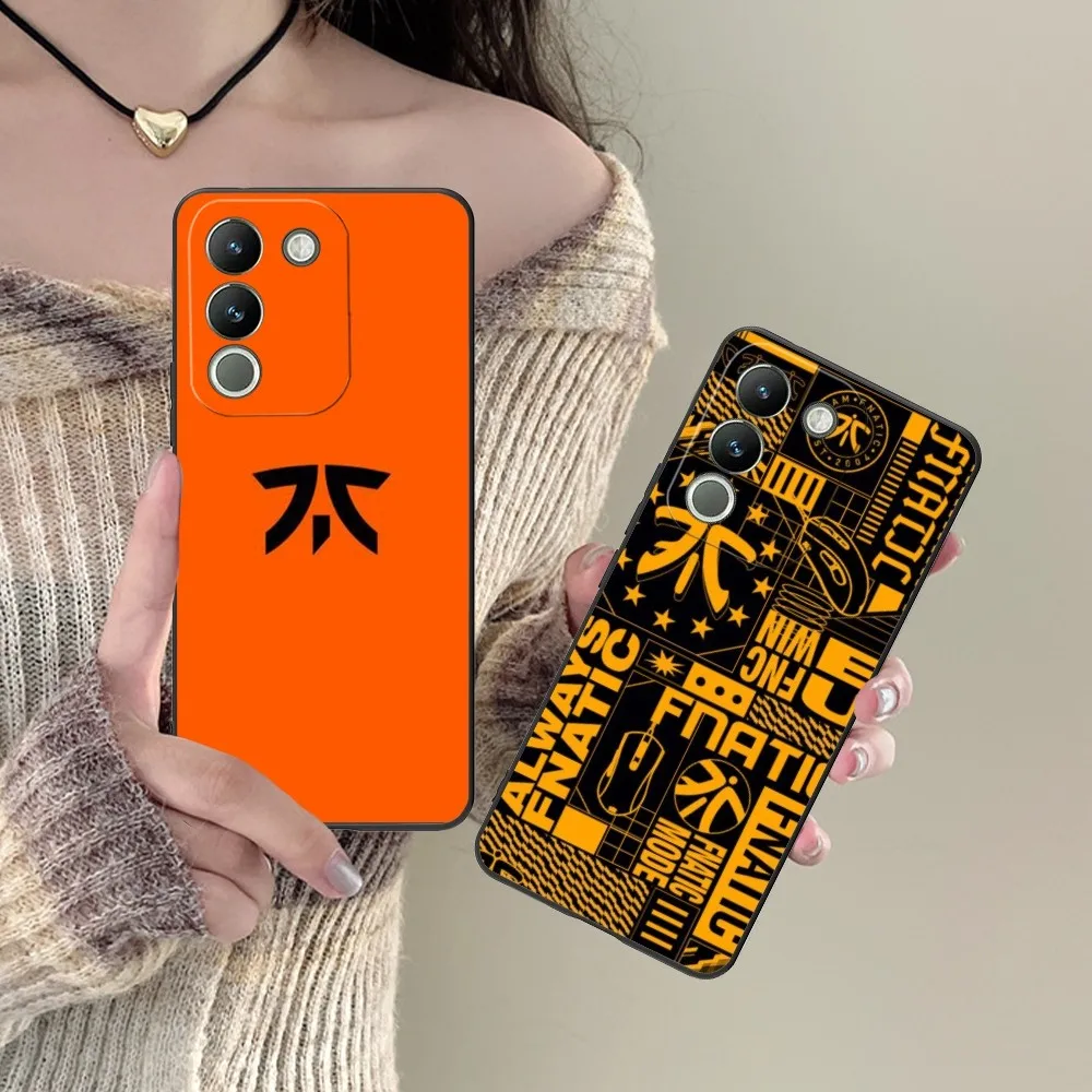Fnatic Esports Mobile Cell Phone Case For Vivo Y95 Y93 Y31 Y20 V19 V17 V15 Pro X60 Nex Black Soft Phone Cover Funda