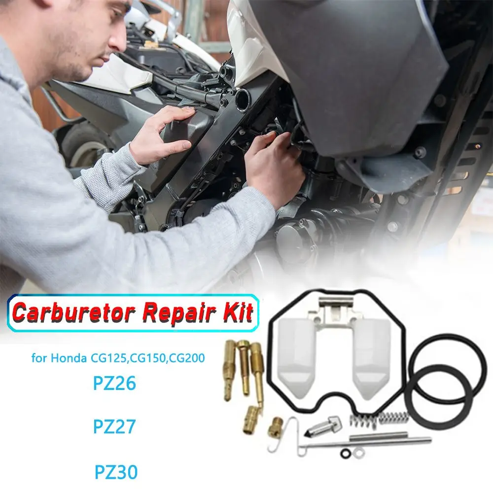 Motorcycle Carburetor Repair Kit Parts for HONDA CG125 CG150 CG200 Motorcycle with carburetor control switch,motorcycle carburetor jets,motorcycle carburetor pipe