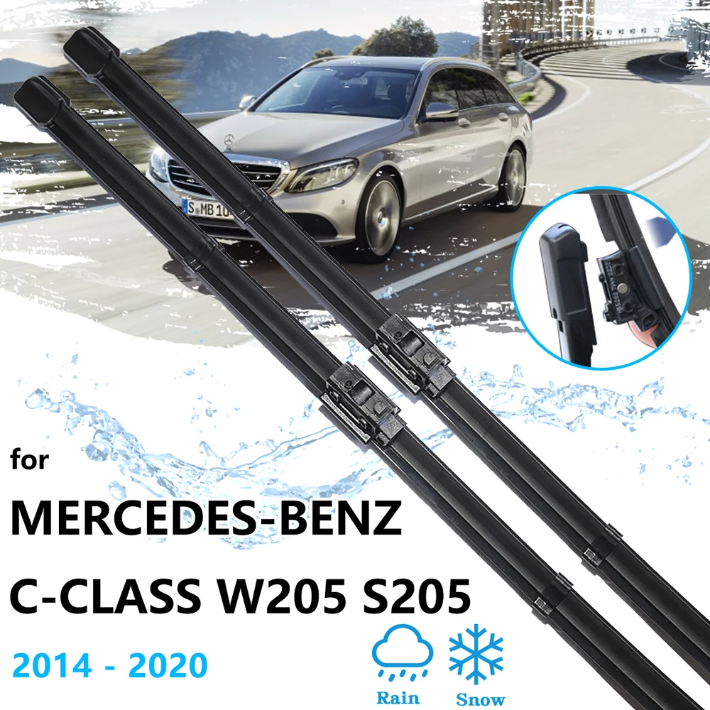 For MercedesBenz CClass W205 S205 20142020 Front Rear Wiper Blades