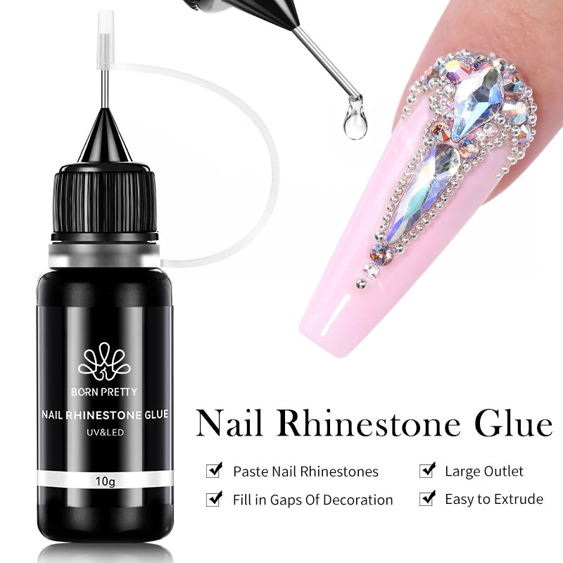Born Pretty 5g/box Rhinestones Glue Gel Transparent Color Sticky Gel For  Manicure Rhinestone Jewelry Decorations Nail Glue - Nail Gel - AliExpress