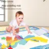 100x80cm Water Doodle Mat Kids Toys Reusable Painting Writing Doodle Water Color Drawing Board Toddlers Preschool Education Toys 6