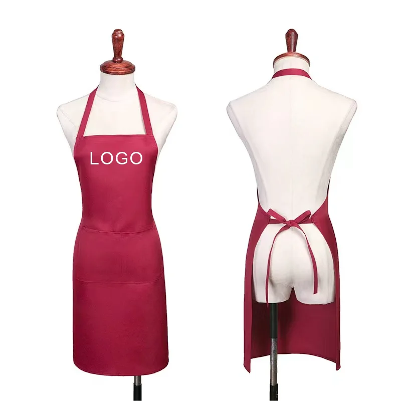 Hot Sale Cooking Kitchen Apron Chef Waiter Cafe Shop BBQ Hairdresser Aprons Bibs Workwear Kitchen Accessory Print