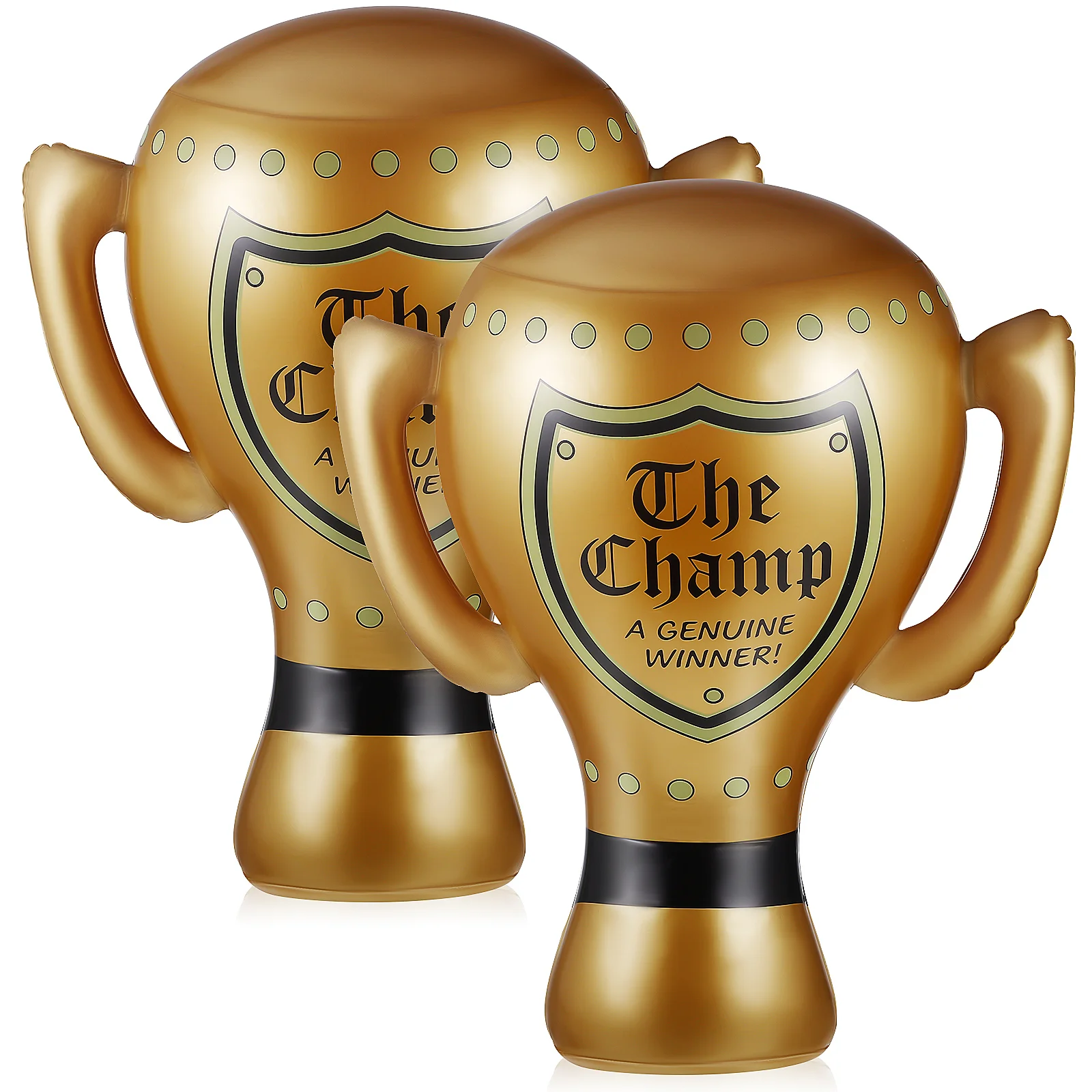 2 Pcs Inflatable Trophy Cup Winner Competition Award Prize Model Artificial Simulation Pvc Reward