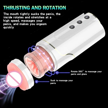 Men Masturbators Blowjob Have Strap Adult Wearable Automatic Electric Masturbation Cup Hands Free Sex Toys For Male 18