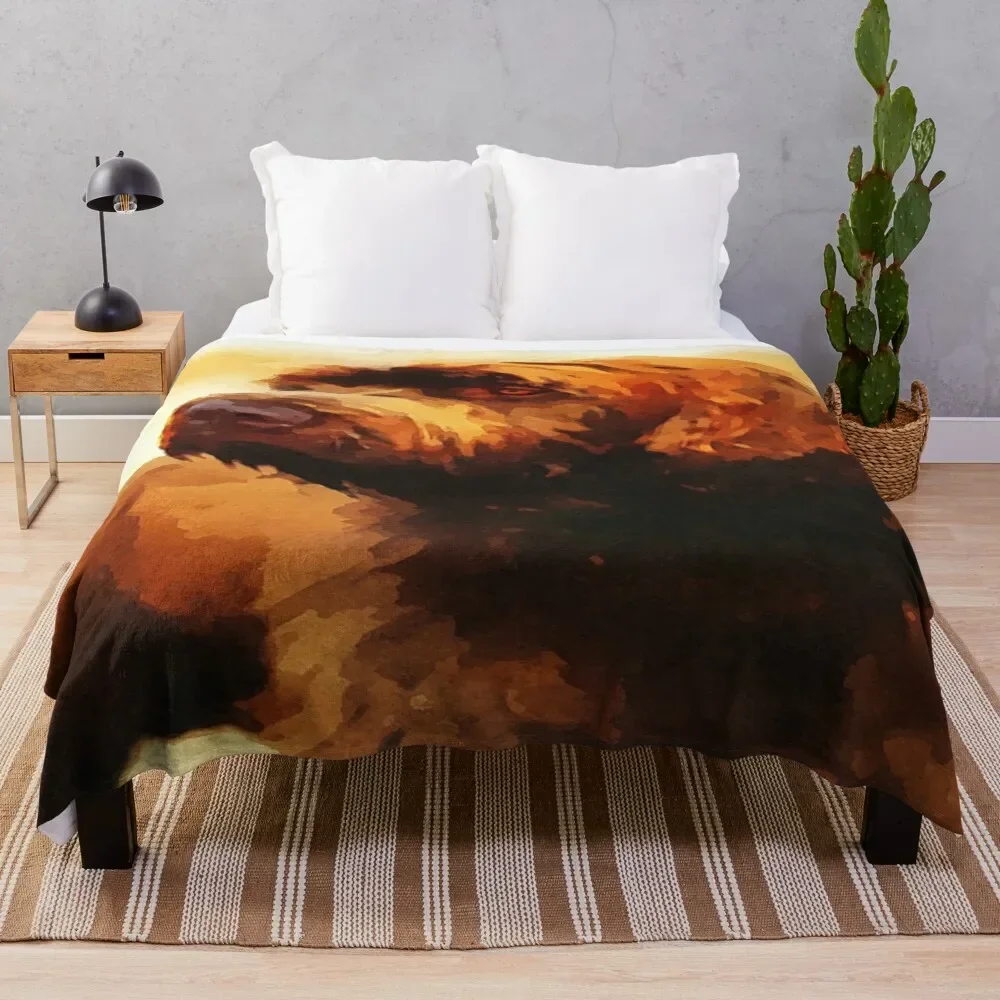 

Bearded Dog Pudelpointer Throw Blanket Flannels Winter beds Blankets Sofas Of Decoration fluffy Blankets