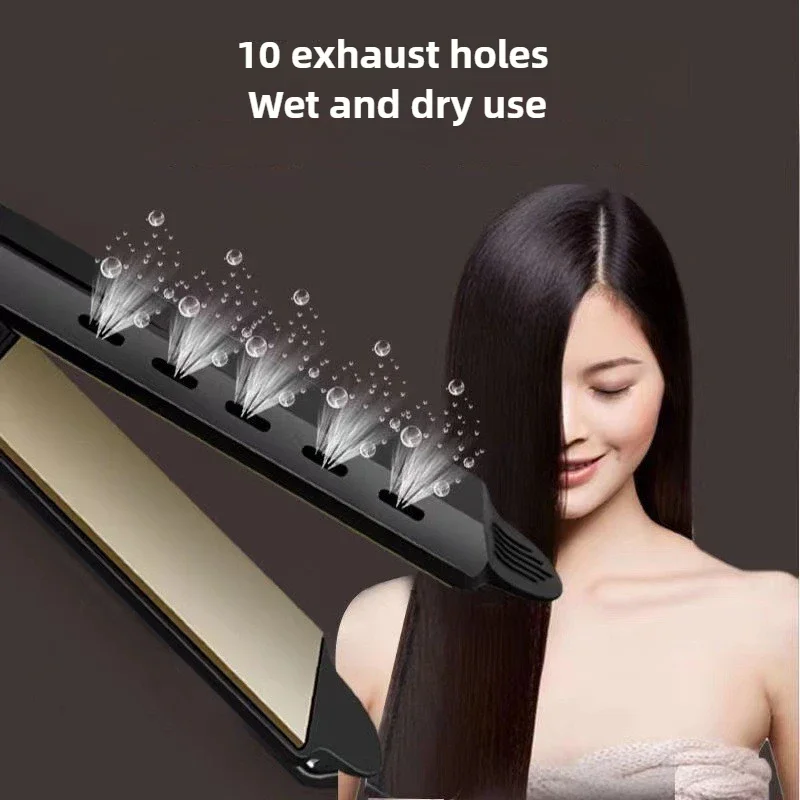 Electric Hair Straightener Hair Straightening Bangs Portable Steam Straightener for Home Splint Constant Temperature 4 Gears