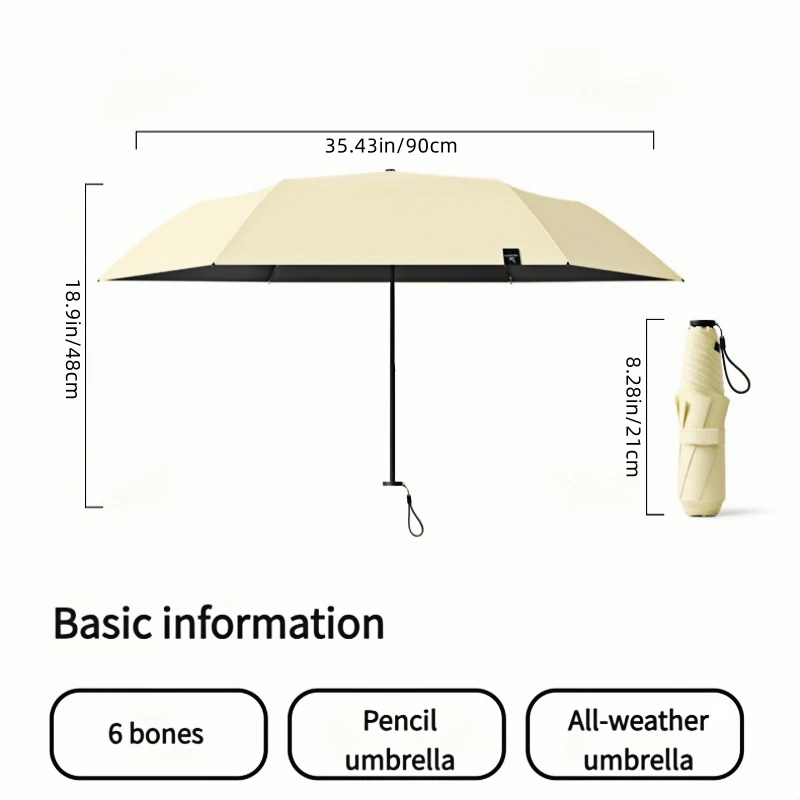 125g Japanese Style Portable Brazing Sun Protection UV Protection Weather Resistance Manual Umbrella