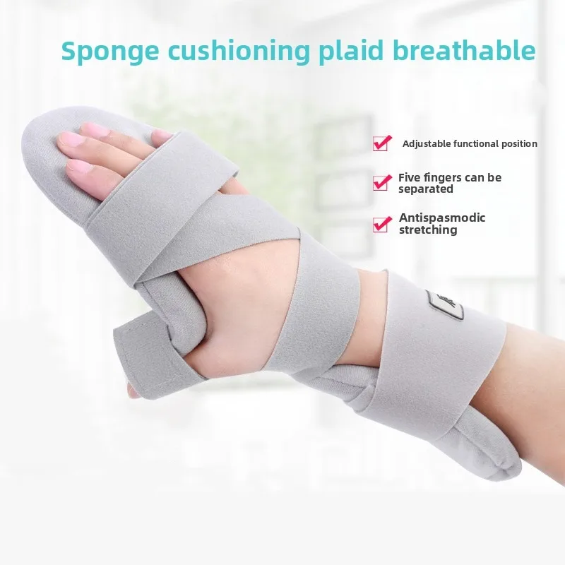 Adjustable Stroke Hand Brace Support with Finger Separator for Arthritis Tendonitis Rehabilitation Wrist Rest Hand Splint