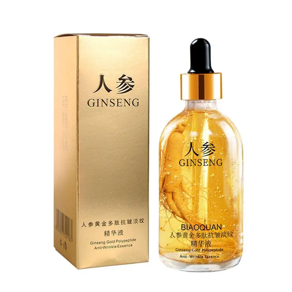 

100ml Gold Ginseng Face Essence Polypeptide Anti-wrinkle Lightning Moisturizing Niacinamide Facial Serum for Skin Care Products
