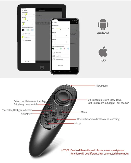 テレプロンプター タブレット/スマートフォンカメラ用 Androidに対応する テレプロンプター タブレット/スマートフォンカメラ用 Androidに