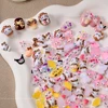 50pcs Mini Leopard Hello Kitty Nail Charms 3D Leopard Print Ribbon Bow DIY Accessorie Pochacco Fashion Sanrio Cartoon Nails Deco 4