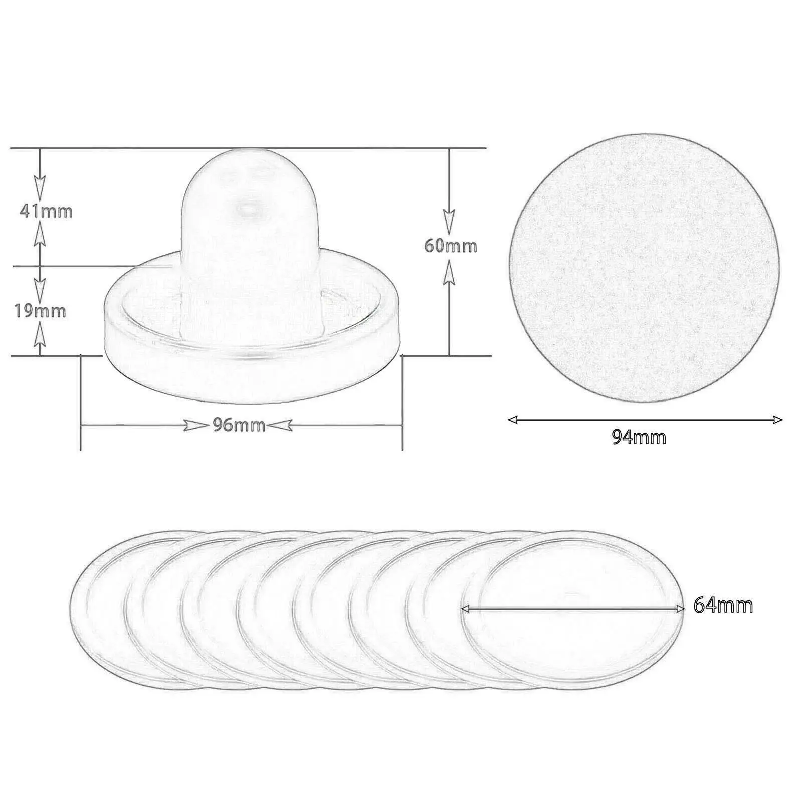 Mini Air Hockey Paddles and Pucks Set - Game Table Equipment Essentials
