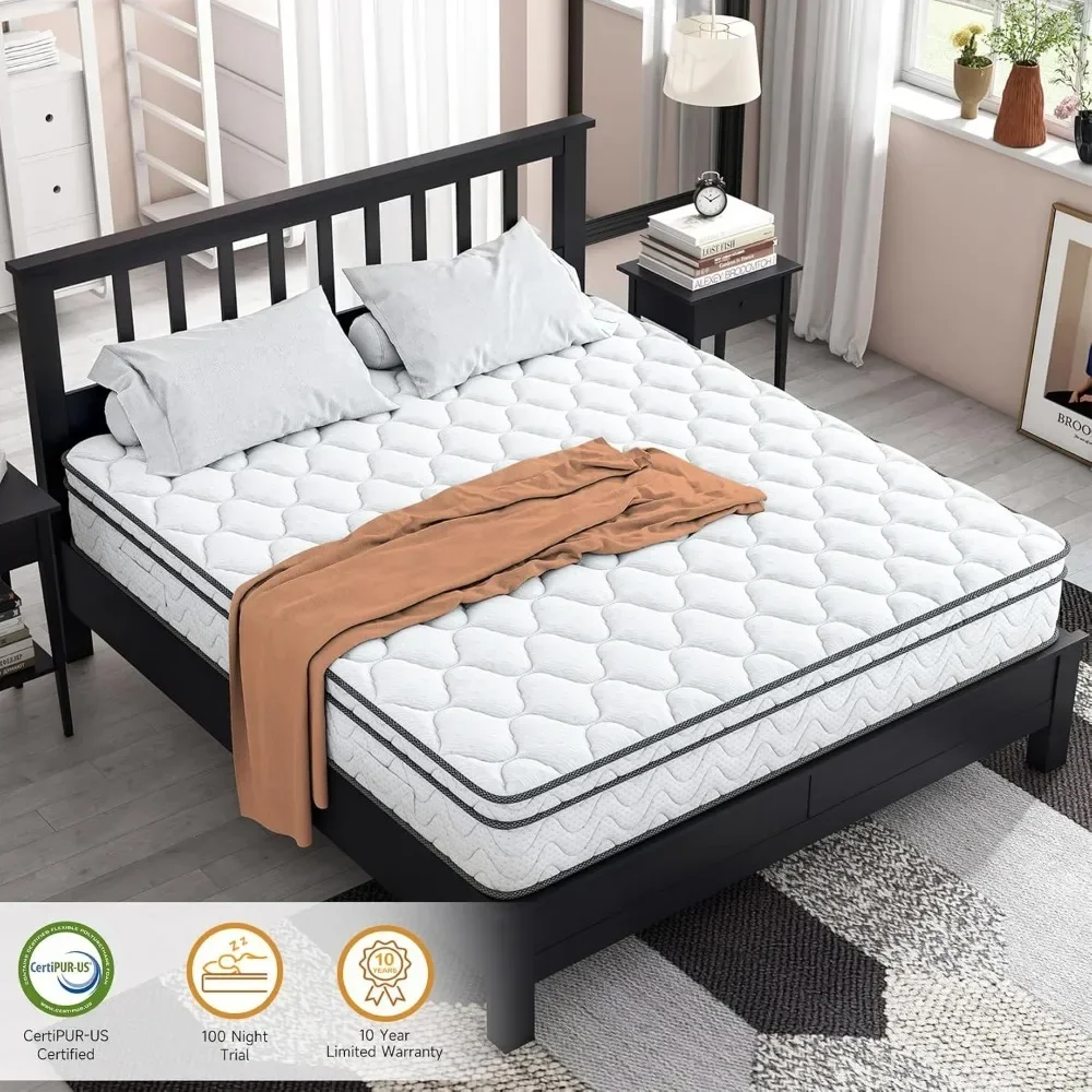 12 Inch Full Size Hybrid Mattress in a Box, Double Mattress with Memory Foam & Pocket Spring, Ergonomic Design & Pressure Relief 2