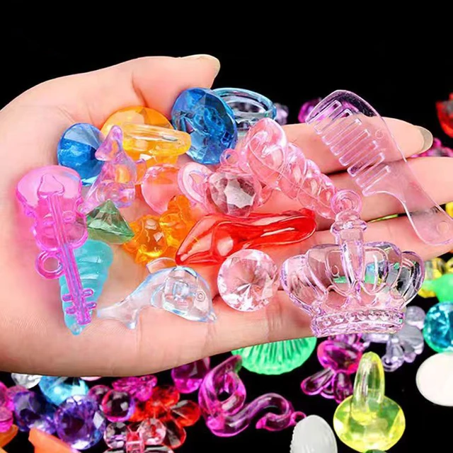 30PCS Boys Girls Multi-Colored Diamond Gems Toy Pirate Treasure Hunt Kids  Toys Jewels Jewelry Speelgoed Meisjes Party Favors