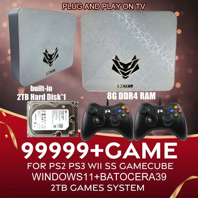 Ultimate Gaming Experience  AK1 I5-6600 Game Box Windows11 2TB Games System with 70000+ Games Support PS2/PS3/WII/SS/GAMECUBE 1