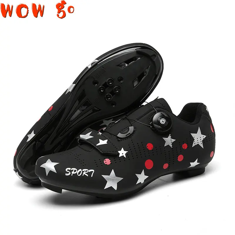 

cycling shoes mtb Men's road sneakers spd cleat mountain Self-Locking bike shoes women bicycle Non-slip footwear speed