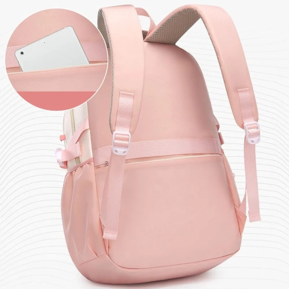 Large Capacity School Bag Waterproof Lightweight Shoulder Backpack Stress Relief Double Strap Bag Junior And High School Girls 1