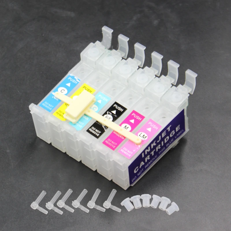 Ink Cartridge 6pcs Empty CISS Cartridges For epson T0791 T0811 t0821 T0781 T0771 T0981 T0801 T0851 T0961 T0870 82N 82 811N 85N printer supplies inkjet ink cartridge