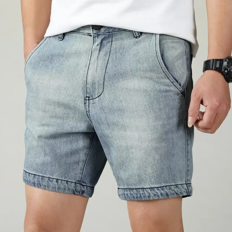 Summer Open Crotch Sex Pants Outdoor Erotic Short Slim Fit Denim Shorts Men's Vintage Casual Pants Baggy Cargo Jeans Y2k Clothes 2