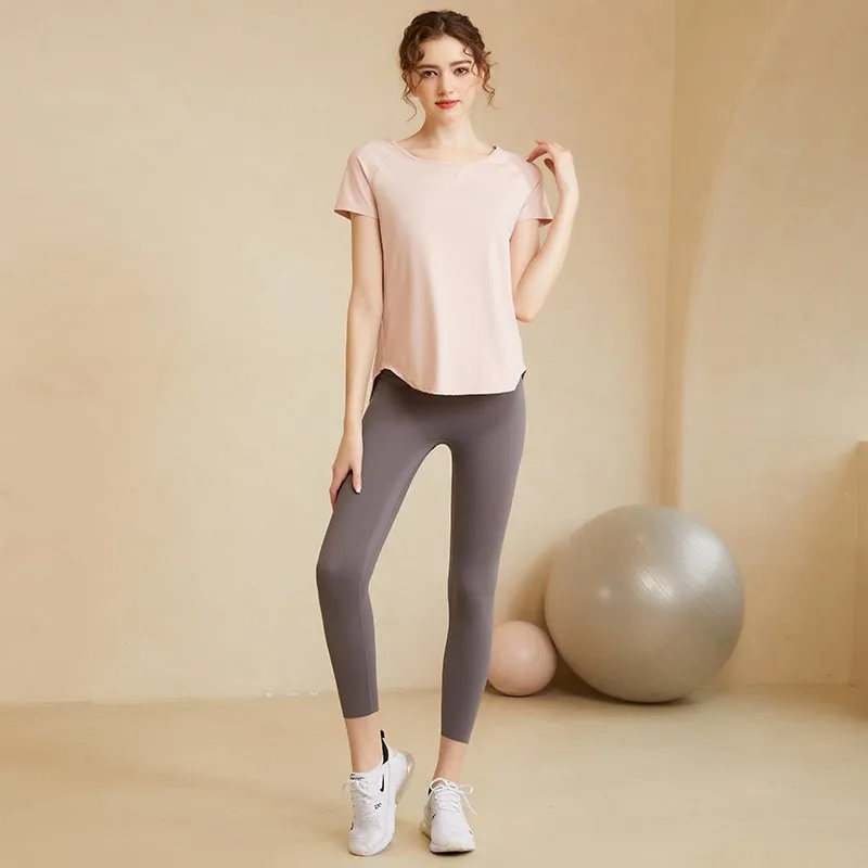 Women Mesh Breathable Shirts Gym Workout Tops Sports Tee Workout Tank Tops Quick Dry Fitness Yoga Short Sleeve Athletic Shirt