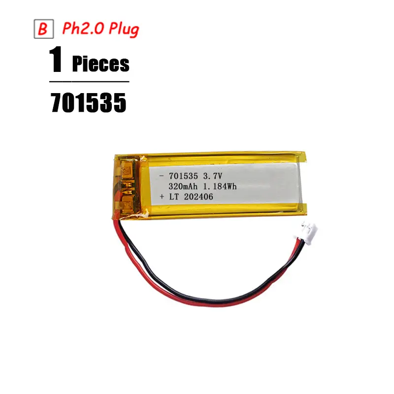 3.7V Lipo Battery Ph2.0 Plug Rechargeable Lithium Battery 3.7V For PS4 Humidifiers GPS Navigation  Bluetooth Speaker MP3 MP4 - Image 26