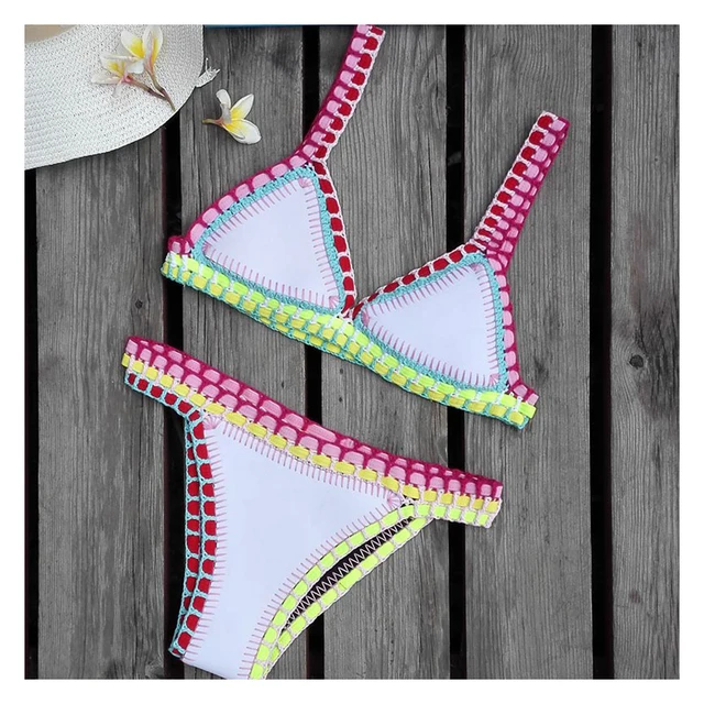 Color Block Neoprene Bikini