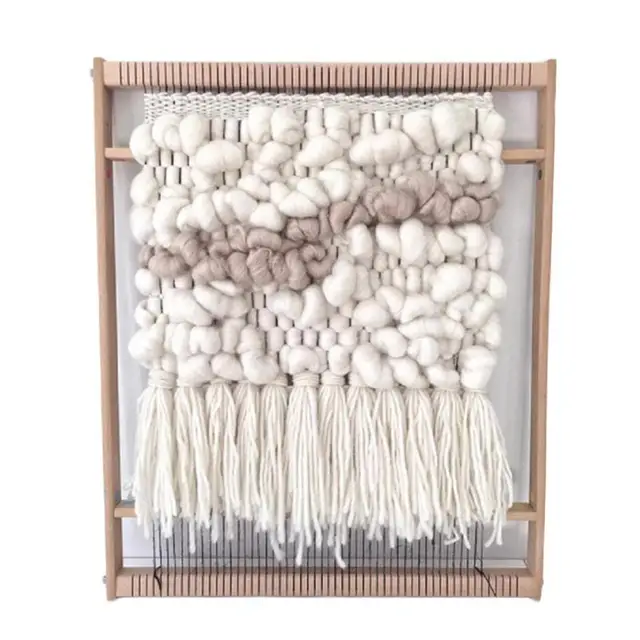 Fa Varrógép Szövőkészlet Kézzel Készített Szövött Öltöny - Image 3