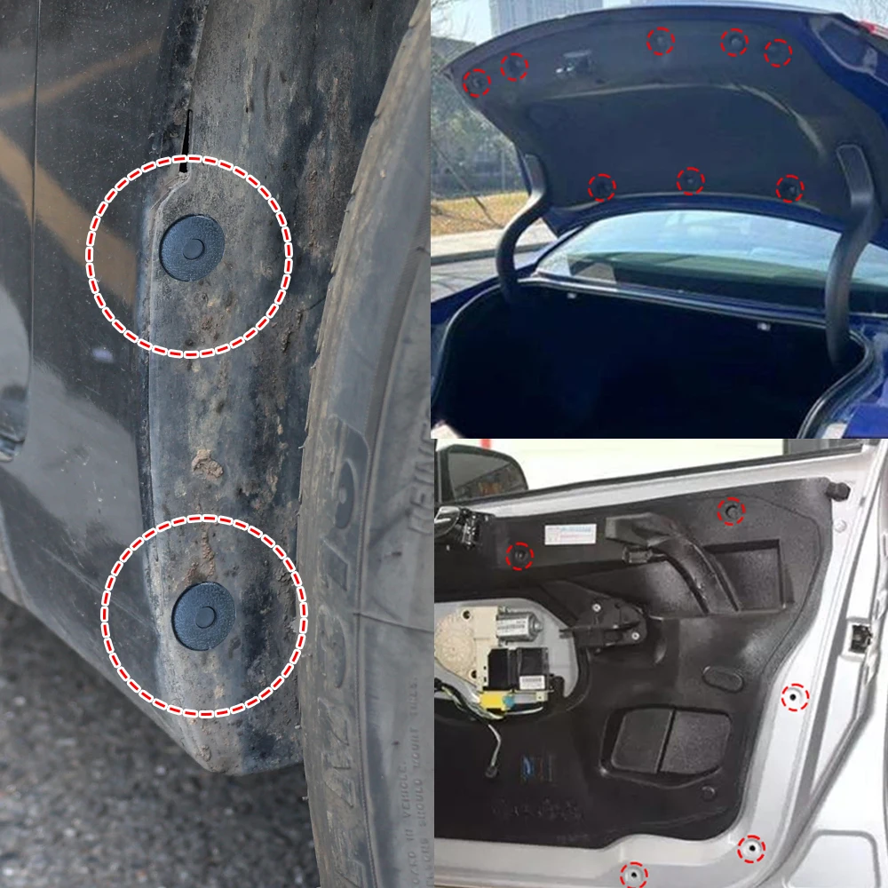 100/50 Stück Auto-Kunststoff-Verkleidungs-Nieten Befestigungsclips 3 Größen Mix Druckstift Auto-Befestigungselemente 6mm 7mm 8mm Innenraum – Detail 3