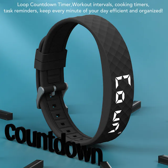 Smart Bracelet Vibrating Alarm Reminder Watch Fitness Tracker Smart Wristband USB Rechargeable Wearable Step Counting Sleep Trac 4
