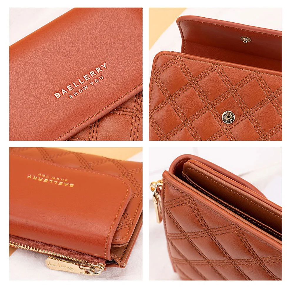 Baellerry Women's Short Wallet PU Leather Fashion Zip Coin Purse with Card Slots Slim Mini Wallet Gift for Her