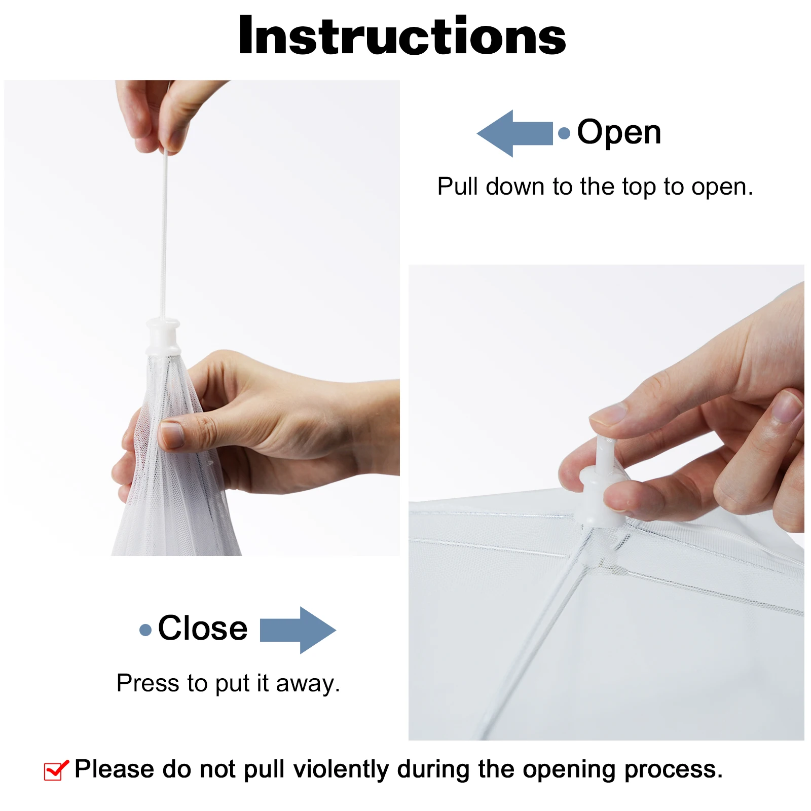 5Pack Food Cover Food Tent Pop-Up Mesh Covers Tents Reusable Collapsible Net For Outdoors Picnics Camping Party