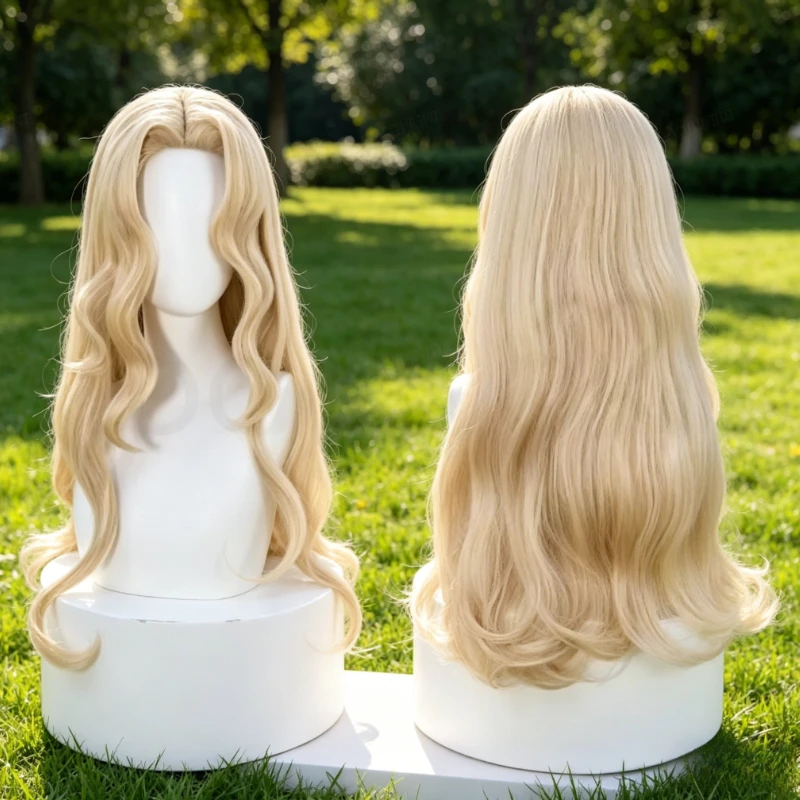 Castlevania Alucard Cosplay Synthetic Hair Long Blonde Wavy Wig - AliExpress 1420